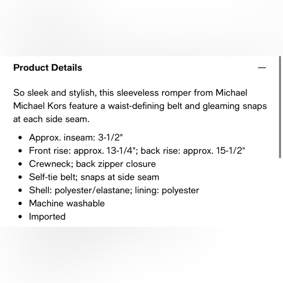 MICHAEL MICHAEL KORS Belted Romper - Picture 14 of 15